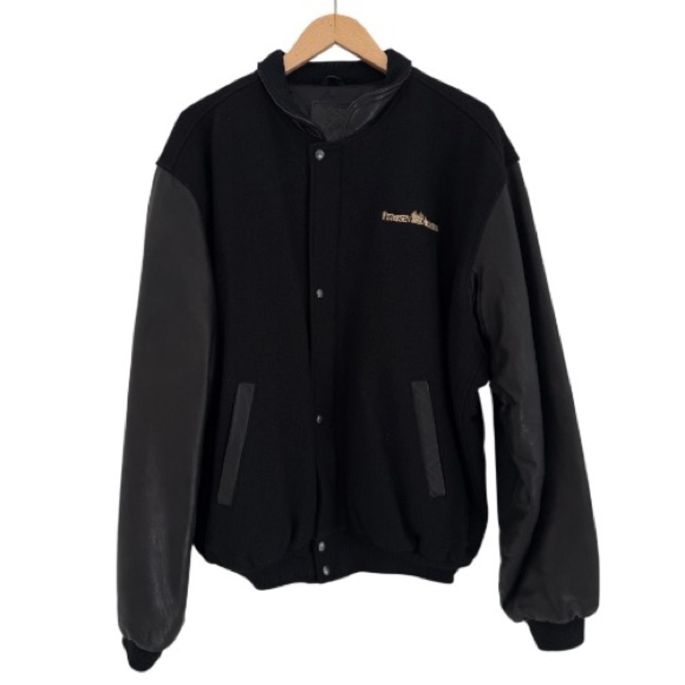 Golden Bear Melton Wool/Black Leather Classic Fit Jacket Petersen Aviation